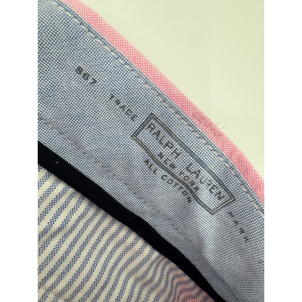 Polo Ralph Lauren Shorts Mens 40 Pink Oxford Cotton Chino Preppy Boat Golf Summe